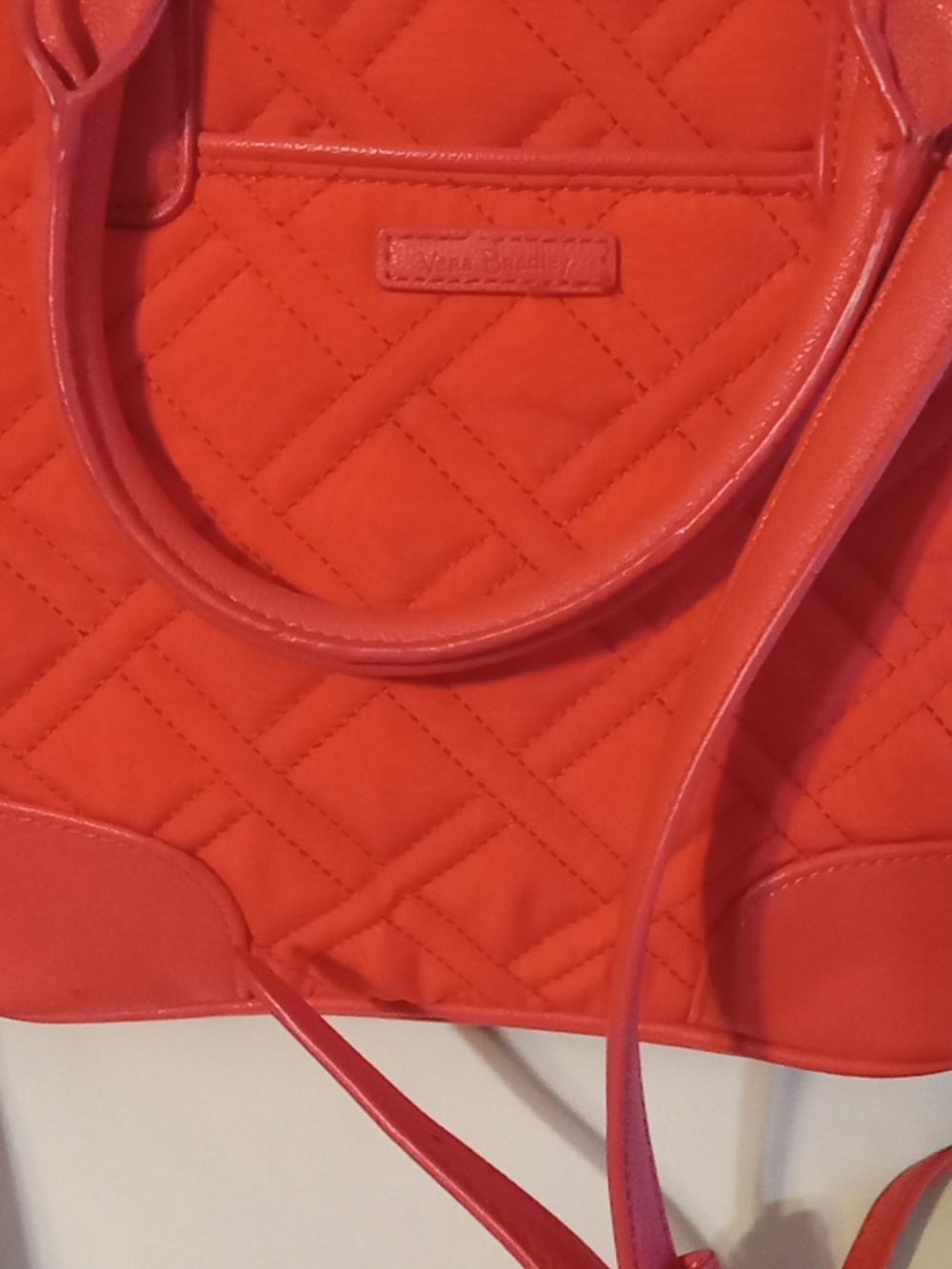 Quilted Red Women’s Satchel Shoulder Bag - Picture 2 of 4